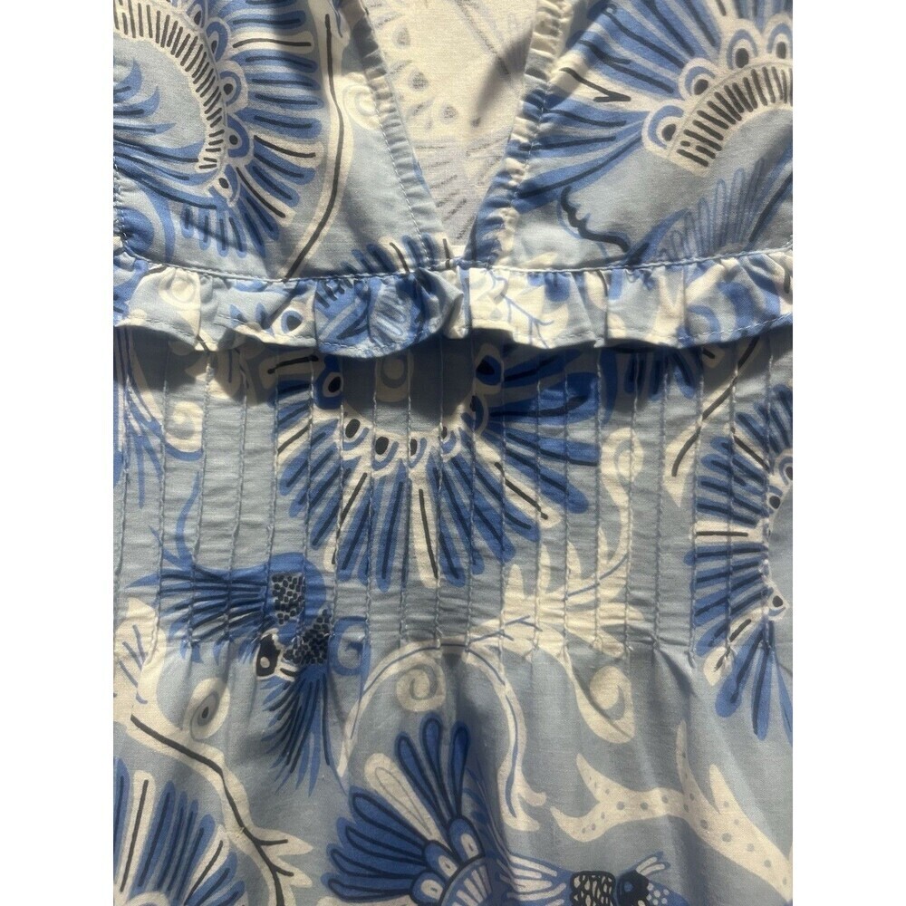 Sail to Sable Blue Bradley Bib A Line Dress Boho Cottagecore Resort Size XS - Picture 7 of 10